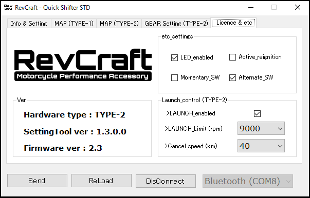 RevCraft – Quick shifter STD – RevCraft